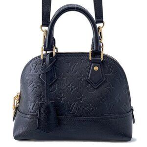 LOUIS VUITTON Neo Alma Size BB Monogram Empreinte Leather Noir M44829